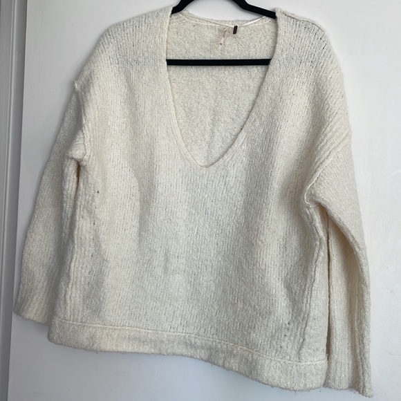 Free People Lofty Deep V Neck Sweater - Picture 7 of 11